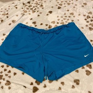 Blue Nike shorts